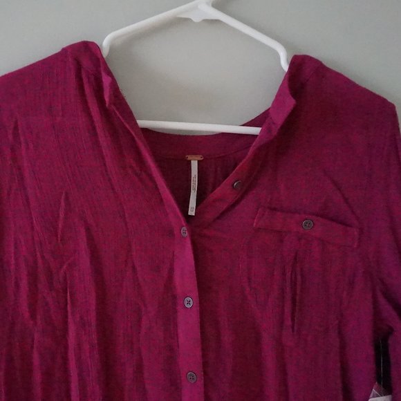 NWT free people Boyfriend Button Front Shirt - Picture 3 of 7